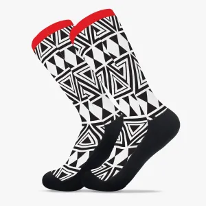 Afrocentric Geo Reinforced Sports Socks
