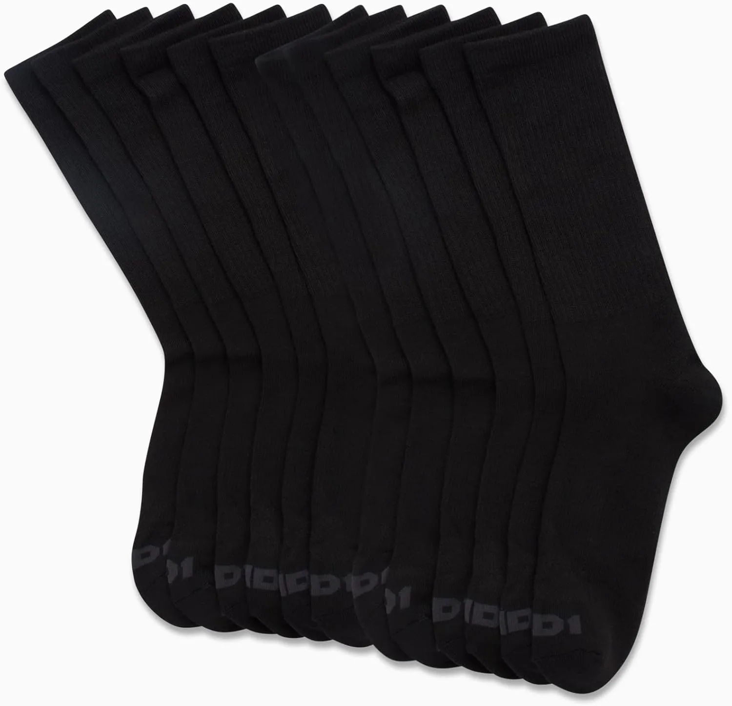 AND1 Men's Crew Socks - 12 Pack Performance Cushion Comfort Crew Socks - Breathable Athletic Socks for Men (6-12.5)