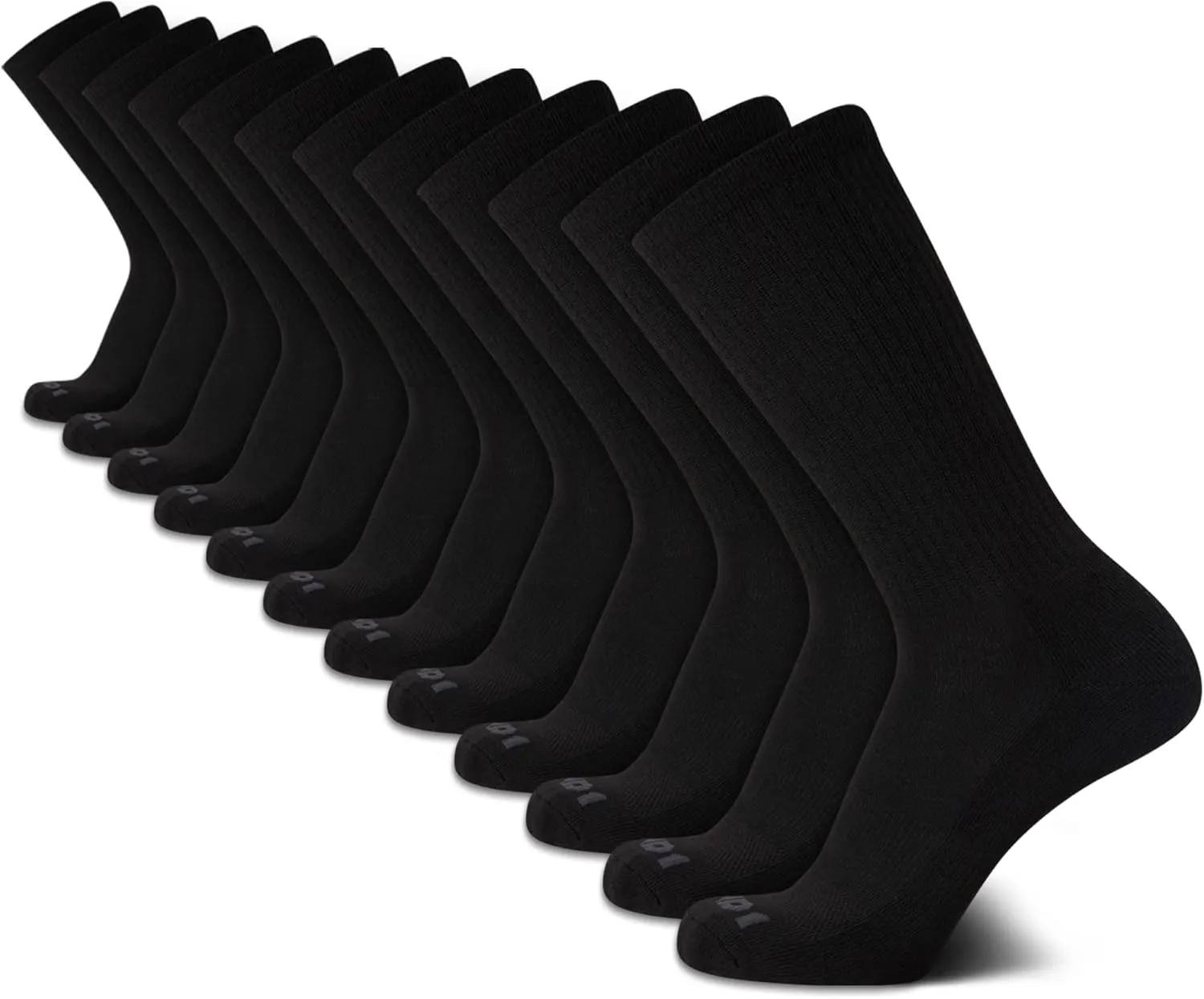 AND1 Men's Crew Socks - 12 Pack Performance Cushion Comfort Crew Socks - Breathable Athletic Socks for Men (6-12.5)