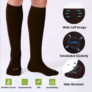 LEVSOX Viscose for Bamboo Compression Socks for Women&Men 20-30 mmHg Knee High Cute Support Socks for Nurses Pregnacy Travel
