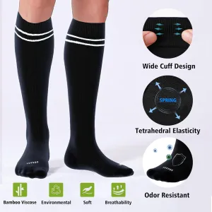 LEVSOX Viscose for Bamboo Compression Socks for Women&Men 20-30 mmHg Knee High Cute Support Socks for Nurses Pregnacy Travel