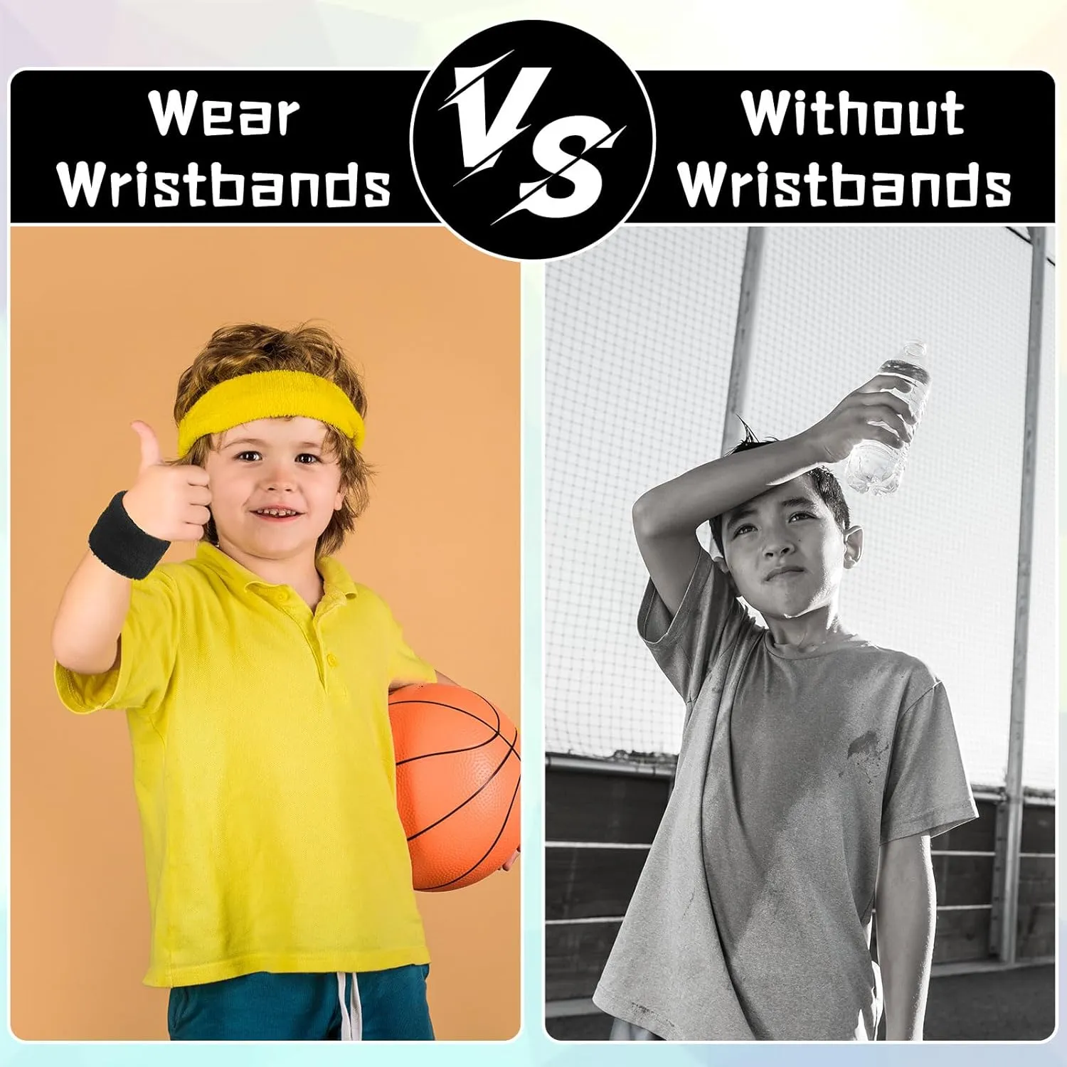 Lounsweer 72 Pcs Bulk Sports Wristbands - Sweatbands for Kids, Gifts, Party Favors, Athletics, and Fans