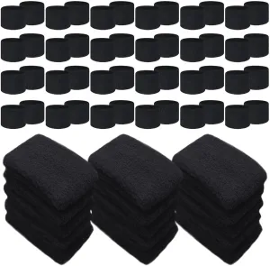 Lounsweer 72 Pcs Bulk Sports Wristbands - Sweatbands for Kids, Gifts, Party Favors, Athletics, and Fans