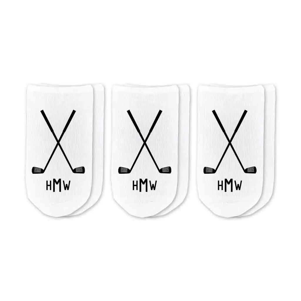 Personalized Custom Golf Socks: Monogram Golf Club 3 Pr Set