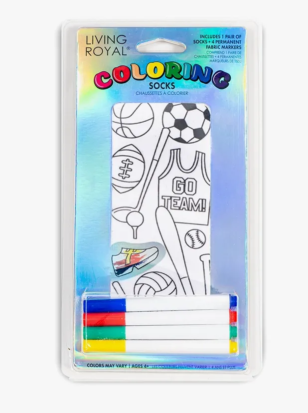 Sports Coloring Socks