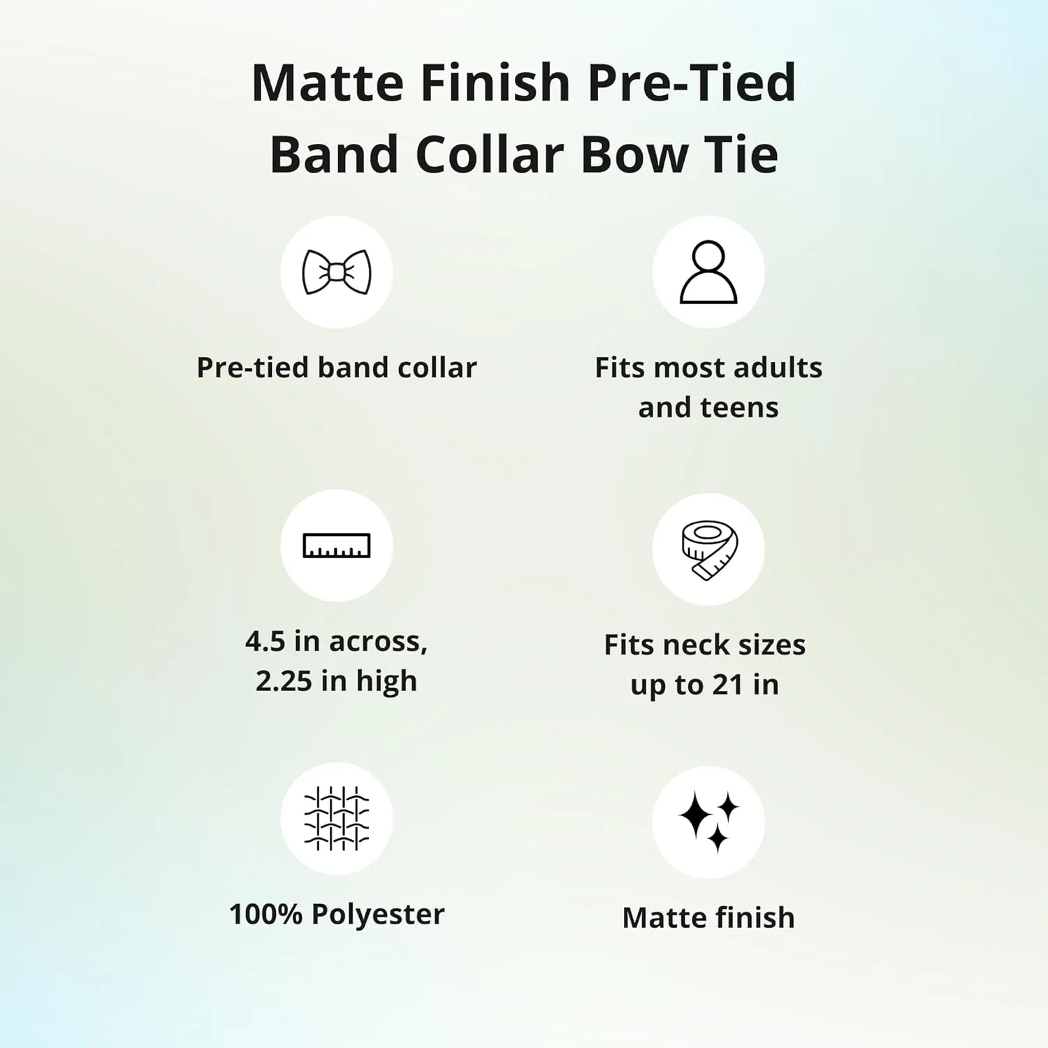 tiemart Matte Finish Pre-tied Adjustable Bow Tie